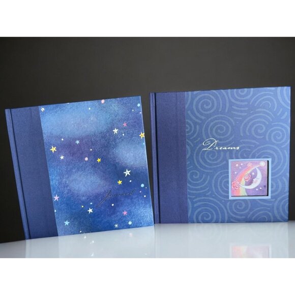 Dream Book & Journal Gift Set - Blue Portfolio Case With Moon & Stars Design - Picture 9 of 11